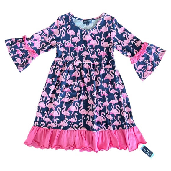 NWT Simply Southern toddler Kentucky Flamingo outfit set size 5T - Picture 2 of 6